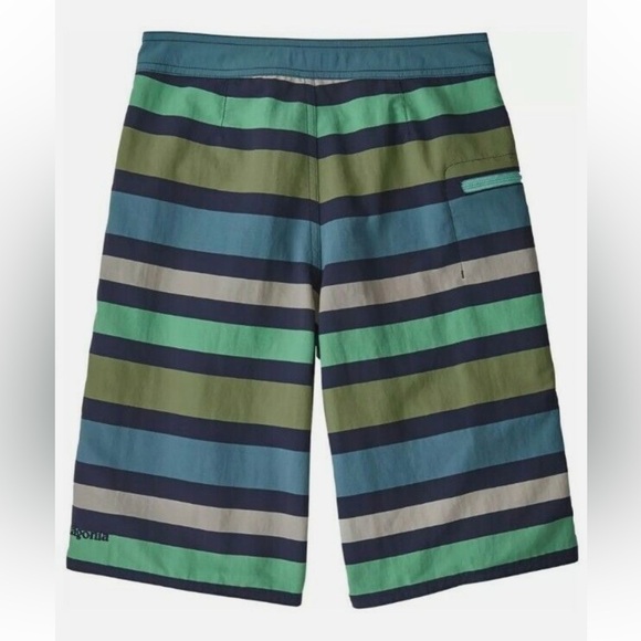 Boy's Patagonia Wavefarer Boardshorts Striped UPF 50 Size 16 - Picture 2 of 13